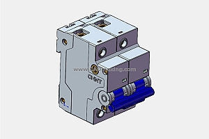 NXB-125G 2P塑料外壳式断路器三维模型