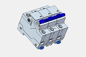 NXB-125G 3P小型断路器三维模型