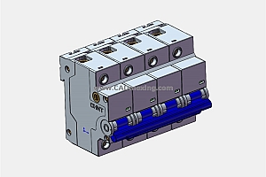 NXB-125G 4P塑料外壳式断路器空气开关三维模型