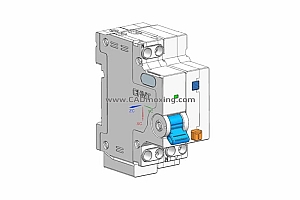 NBHLE-40E&1P&N剩余电流动作断路器三维模型免费下载