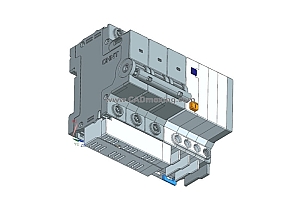 NXBFLE-32 3P&N剩余电流动作断路器开关三维模型免费下载