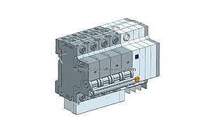 NXBFLE-32 4P剩余电流动作断路器三维模型免费下载