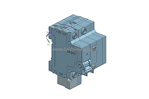 NXBLE-63&1P&N剩余电流动作断路器空气开关三维模型免费下载