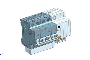 NXBLE-32&4P剩余电流动作断路器开关三维模型