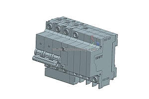 NXBLE-63E 3PN剩余电流动作断路器开关三维模型