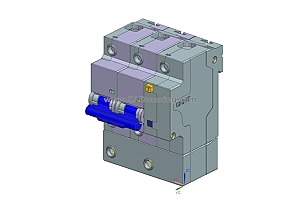 NXBLE-125 2P剩余电流动作断路器开关三维模型