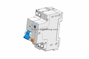 NXBLG-40&1P&N剩余电流动作断路器开关三维模型