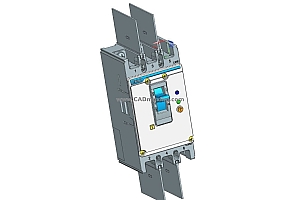 NXMLE-125H 3P剩余电流动作断路器开关三维模型