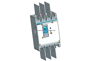 NXMLE-125S 4P剩余电流动作断路器三维模型
