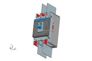 NXMLE-160H 3P剩余电流动作断路器三维模型