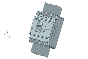 NXMLE-160H 4P剩余电流动作断路器三维模型