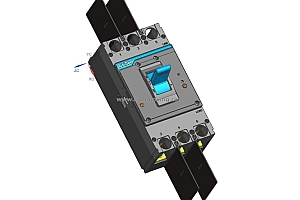 NXMLE-400(630) 3P剩余电流动作断路器三维模型