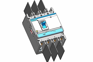 NXMS-160H 4P塑料外壳式断路器三维模型