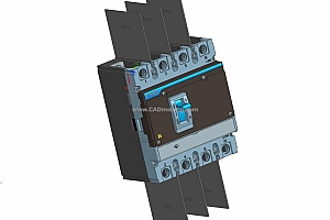 NXMS-250 4P塑料外壳式断路器三维模型