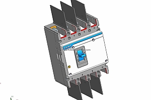 NXM-160H 4P塑料外壳式断路器三维模型