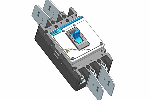 NXM-160S 3P塑料外壳式断路器三维模型