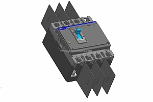 NXM-250H 4P塑料外壳式断路器三维模型