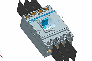 NXM-630(400) 4P塑料外壳式断路器三维模型