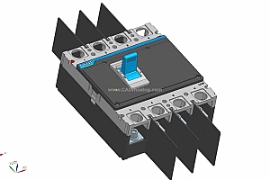 NXM-800 4P塑料外壳式断路器三维模型