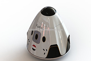 SpaceX 美国太空探索公司龙飞船返回舱SOLIDWORKS建模+设计树