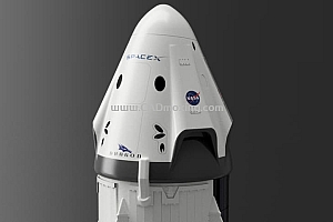 SpaceX 美国太空探索公司龙飞船返回舱三维模型