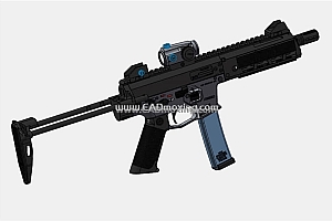 北约特种作战部队轻武器 9×19 V2-X 冲锋枪三维模型