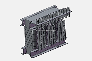 QZB-J-350~400起动用自耦减压变压器三维模型