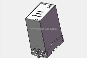 XJ3-G断相与相序保护继电器三维模型