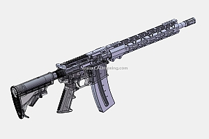 .22LR可皮带供弹BFM轻型全自动机枪模型