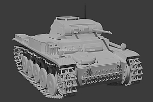 Panzer II 坦克模型3D打印