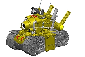 3D打印卡通玩具战车坦克