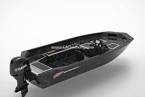 solidworks2024设计5米冲锋快艇船