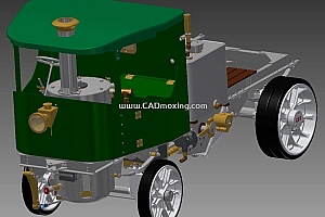 克莱顿蒸汽卡车模型3D+PDF工程图