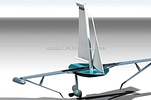水面漂浮高速翼船翼型设计方案模型