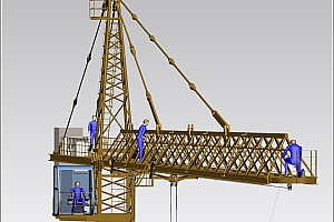 高层建筑完整塔吊吊车吊机模型